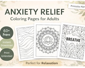 Anxiety Relief Coloring Pages | 61 Relaxing Mandala & Pattern Designs (PDF)