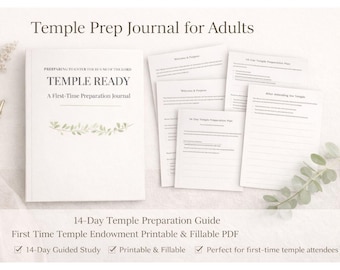 LDS Temple Preparation Guide | 14-Day Study Journal for Adults | Fillable Download