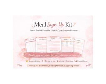 Instant Download Meal Train Planner | Meal Sign Up & Food Organizer
