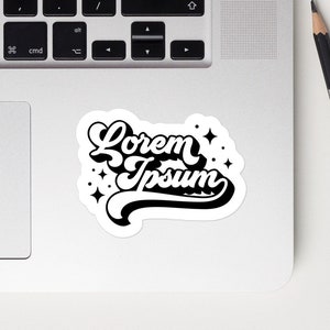 Graphic designer gift, lorem ipsum vinyl decal sticker, minimalist birthday gift for coder