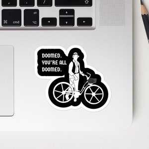 Horror movie fan vinyl decal sticker, You're all doomed, gift for horror addict image 1