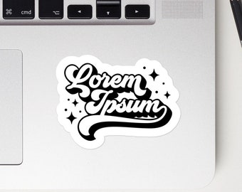 Graphic designer gift, lorem ipsum vinyl decal sticker, minimalist birthday gift for coder