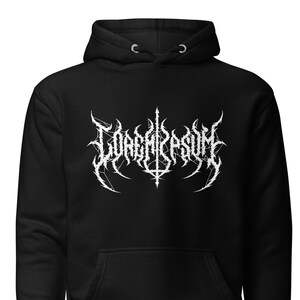 Metal Band Font Logo Hoodie, Lorem Ipsum gift for designer image 2