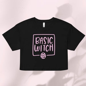 Witchy women&#39;s clothing crop top t-shirt, Basic Witch, witchy shirt gift for her