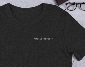 Hello world web designer t-shirt, blog website, gift for coder