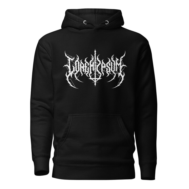 Metal Band Font Logo Hoodie, Lorem Ipsum gift for designer image 2