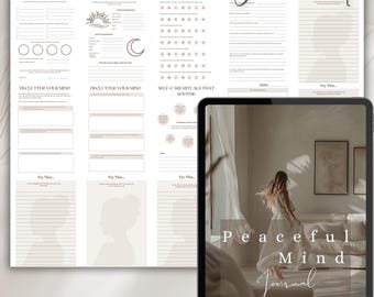 Fridfull sinnesjournal | 20-sidig guidad PDF | Mindfulness, Mentalt välbefinnande, Självvård, Daglig reflektion