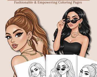 Latina Baddie – Glamorous Adult Coloring Pages