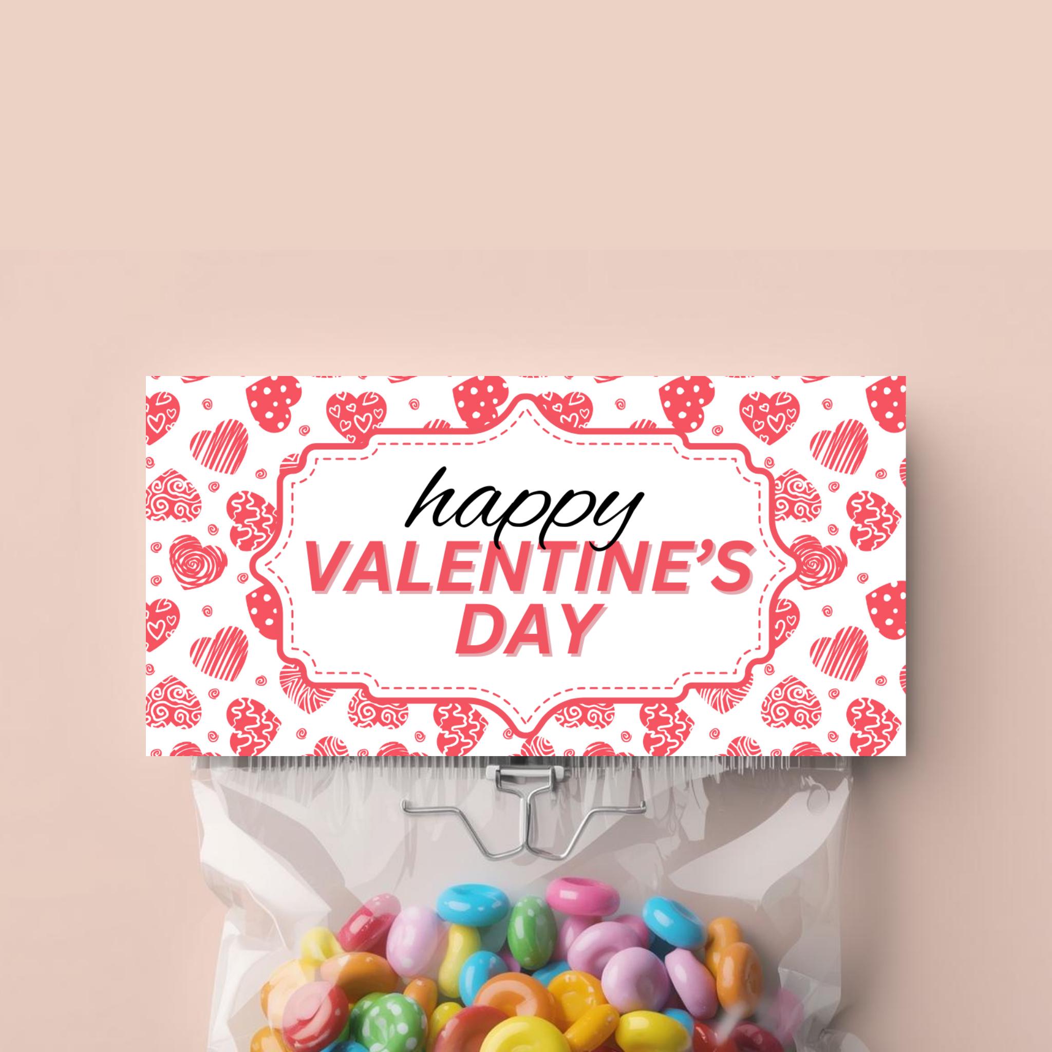 Printable Valentine's Day Treat Bag Topper | Instant Download - Etsy