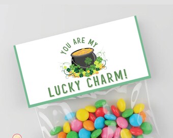 Printable St Patrick's Day Lucky Charm Treat Bag Topper | Instant Download