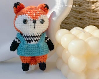 Crochet Fox Plushie: Handmade Amigurumi Woodland Nursery Decor