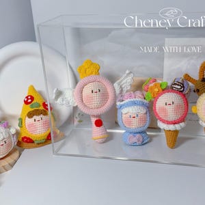 Handgemachte häkeln Amigurumi Puppen Set: Kawaii Plüschtiere, Cheney Crafts