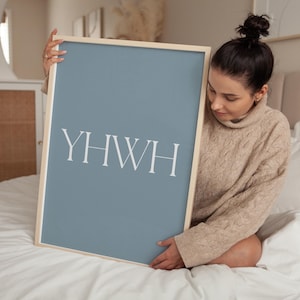 YAHWEH Christian Wall Art: Minimalist Faith Print (Digital Download PNG Files)