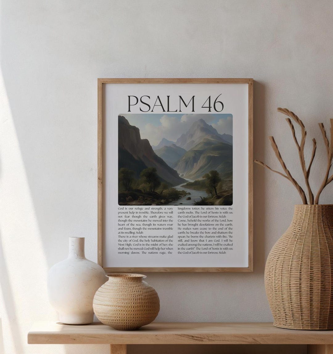 Psalm 46 Mountain Art Print: Christian Home Decor (digital Download) - Etsy
