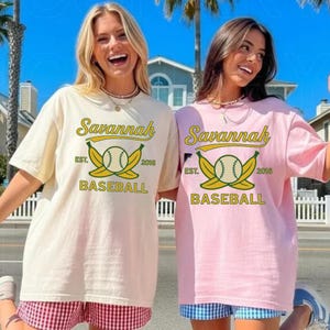 Comfort Colors® Retro Baseball T-shirt, Savannah Summer Game Tee, Funny Banana Fan Top, Vintage Softball Unisex, Cute Sport Gift For Women,