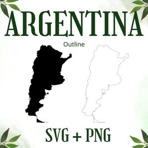 Argentina Outline Map SVG | Outline Map Vector | Contorno Mapa Vector