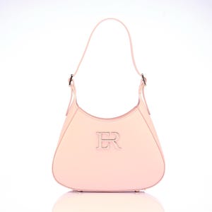 Sophia Pink Vegan Leather Shoulder Bag – Eden Reflex Small Crossbody Purse, Adjustable Strap, Compact Luxury Handbag for Women