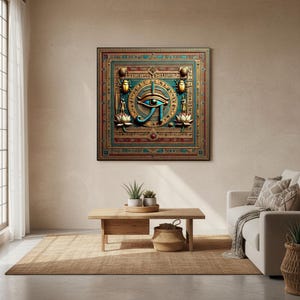 Auge des Horus Wandkunst, ägyptischer Boho Dekor, spiritueller Druck