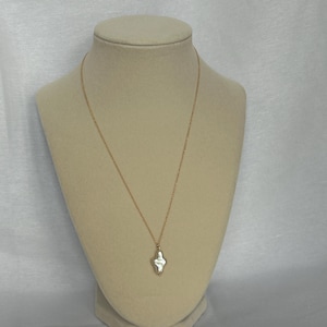 The Mini Pearl Cross Necklace-Gold image 1