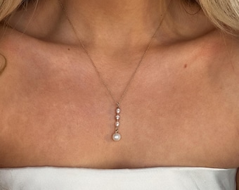 14k gold filled 'Dainty Pink Pearl Necklace', waterproof