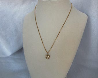 14k gold filled 'Sun Gold Charm Necklace', waterproof