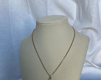 14k gold filled 'Dainty Pearl Charm Necklace', waterproof