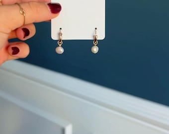 The Pearl Hoop Earrings