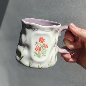 Hand Painted Birth Flower Mug, Personalized Birthday Month Flower Cup, Ceramic Floral Mug, Custom Gift for Her, Mom Sister Friend Gift image 11