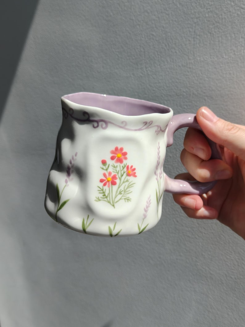 Hand Painted Birth Flower Mug, Personalized Birthday Month Flower Cup, Ceramic Floral Mug, Custom Gift for Her, Mom Sister Friend Gift image 11