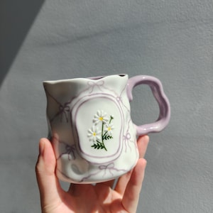 Hand Painted Birth Flower Mug, Personalized Birthday Month Flower Cup, Ceramic Floral Mug, Custom Gift for Her, Mom Sister Friend Gift image 15