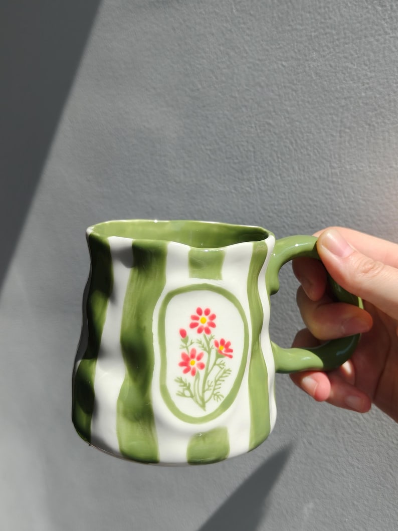 Hand Painted Birth Flower Mug, Personalized Birthday Month Flower Cup, Ceramic Floral Mug, Custom Gift for Her, Mom Sister Friend Gift image 13