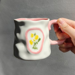 Hand Painted Birth Flower Mug, Personalized Birthday Month Flower Cup, Ceramic Floral Mug, Custom Gift for Her, Mom Sister Friend Gift image 14