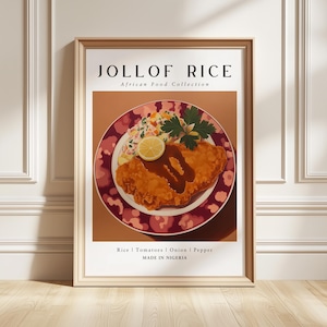 Jollof Rice Art Print, West African Food Poster, Kitchen Wall Decor, Foodie Gift