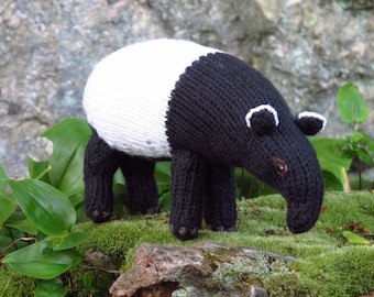 Malayan Tapir Knitting Pattern - DIGITAL