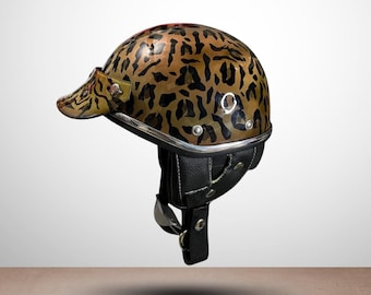 Handmade Motorcycle Helmet Custom Leopard Airbrush Design Retro Bobber Chopper Style - Etsy Australia Handmade Motorcycle Helmet Custom Leopard Airbrush Design Retro Bobber Chopper Style - Etsy Australia