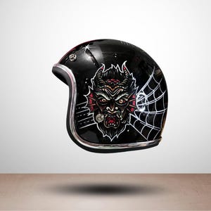 Handgjord Slimhead 500TX Kevlar Retro Motorcykelhjälm för Bobber- och Chopperförare