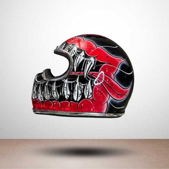 bandit custom motorcycle helmet OUTLAW 3.0 UNKNOWN INDUSTRIES UNKNOWN Industries DOT/ECE certification X Bandit Motorcycle Helmet Custom Airbrush
