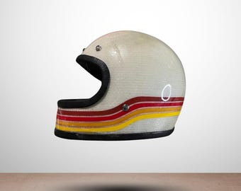 フルフェイスのヴィンテージバイクヘルメット - カスタムボバー