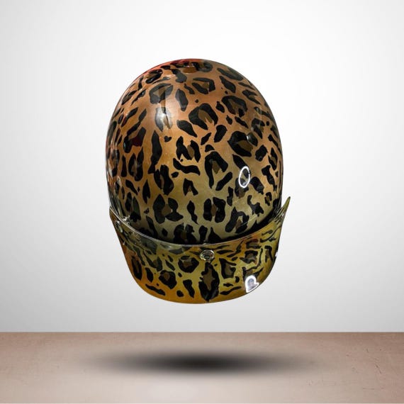 Handmade Motorcycle Helmet Custom Leopard Airbrush Design Retro Bobber  Chopper Style - Etsy Australia