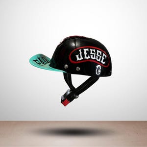 カスタムスナップバックヘルメット ハンドメイドレトロヴィンテージバイクヘルメット ボバー＆チョッパーライダー向け