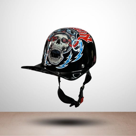 カスタムスナップバックヘルメット スカルデザイン ハンドメイド 