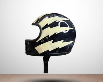 フルフェイスのヴィンテージバイクヘルメット - カスタムボバー