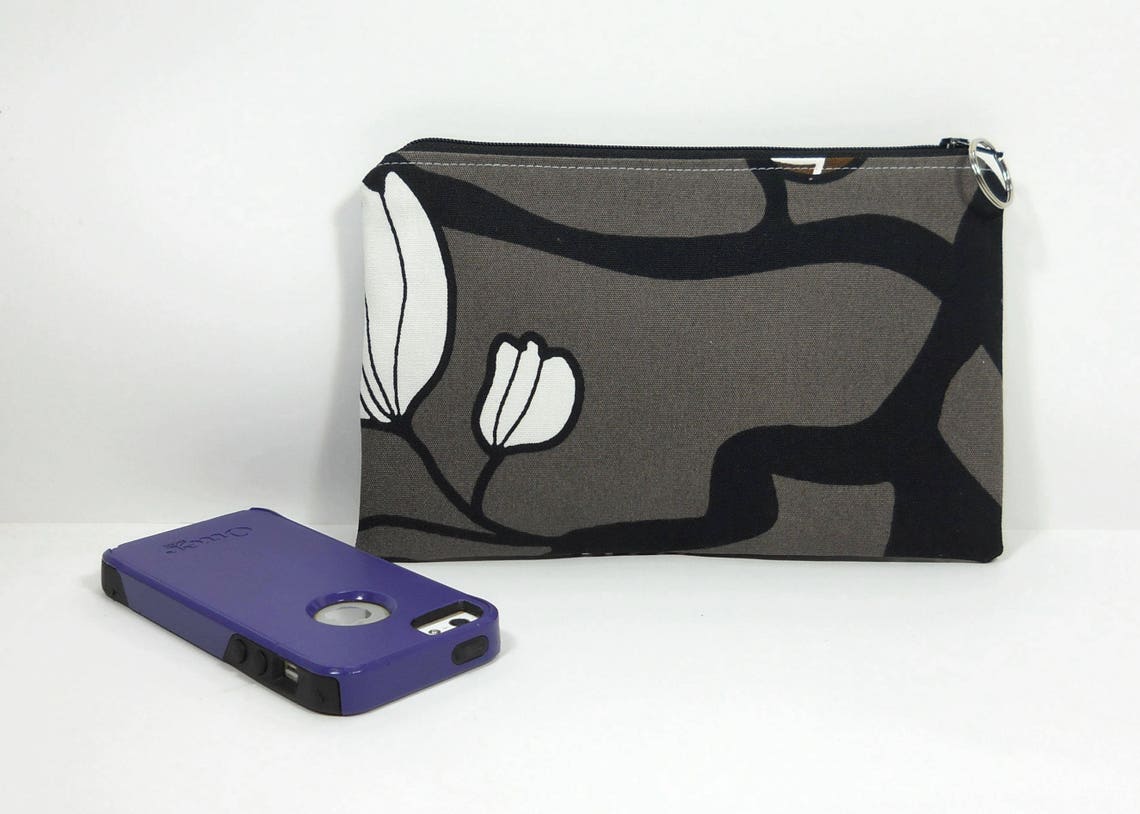 Rare IKEA Abstract Print Zipper Pouch Medium Pouch Black Etsy