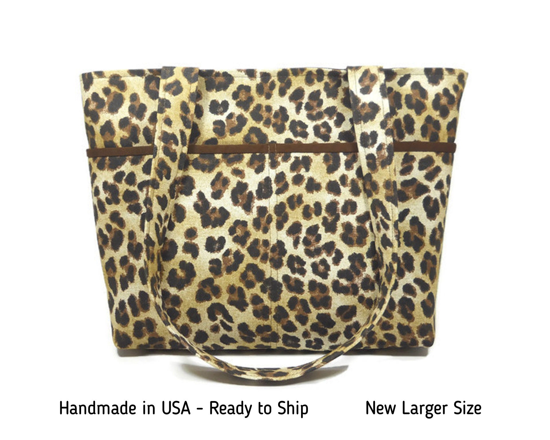 Leopard Tote Purse Double Strap Shoulder Bag Open Top Purse Etsy