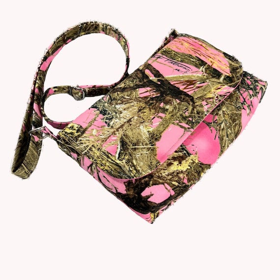 Pink Tree Camo Mini Purse Small Messenger Bag for Women Mini Crossbody Purse Small Cross Body Bag Adjustable Strap Ready to Ship