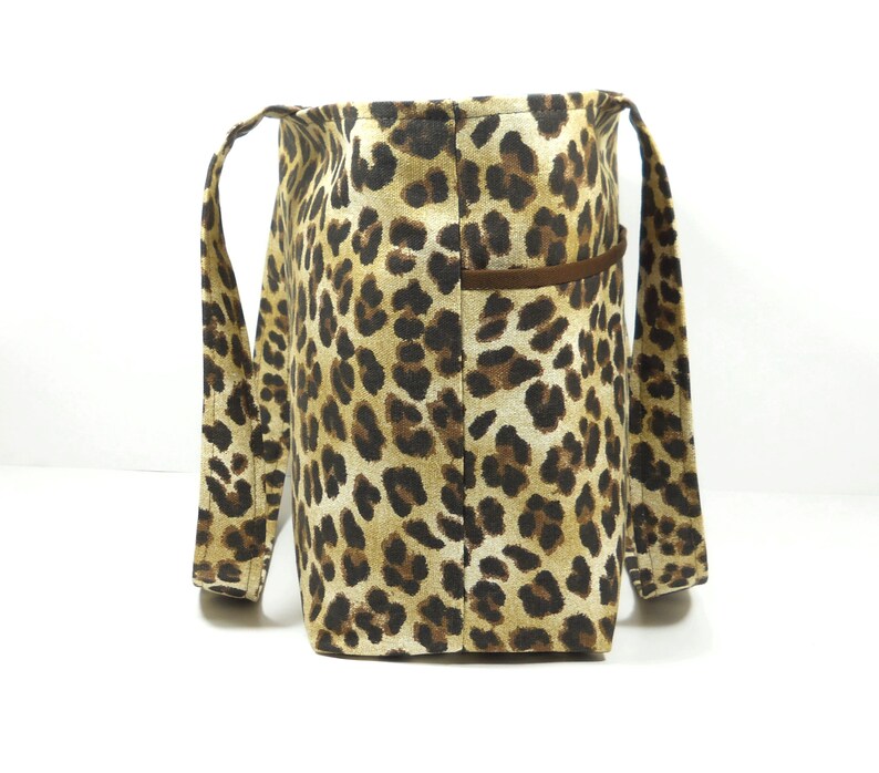 Leopard Tote Purse Double Strap Shoulder Bag Open Top Purse | Etsy