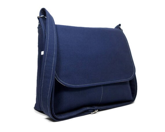 navy blue messenger bag