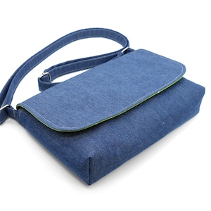 Bolso vaquero pequeño, bolso bandolera pequeño, bolso mensajero pequeño, bolso de hombro, cartera, bolso azul verdoso, bolso bandolera de algodón, minibolso