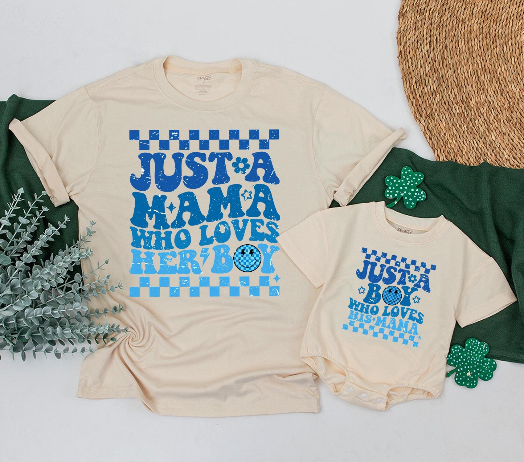 Mama and Son Matching Shirts, Mamas Boy Outfits, First Mother Day, Baby Bodysuit, Mommy and Me Outfits, Just a Mama Who Loves Her Boy Shirt