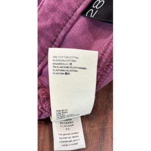 Anthropologie Pilcro solidne fioletowe aksamitne legginsy Serif obcisłe spodnie 28 zdjęcie 10